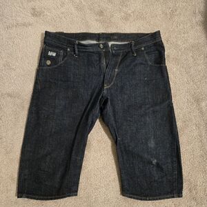 G-Star Men's Dark Blue Jean Shorts